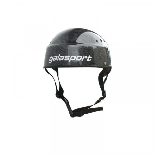 Schwarzer Slalom-Helm mit schlanker Form, robuster Schale und verstellbarem Kinnriemen für sicheren Wettkampf-Sitz.