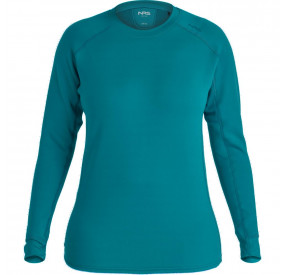Türkiser Fleecepullover mit Rundhalsausschnitt, schmalem Schnitt und weichem, wärmendem Material.