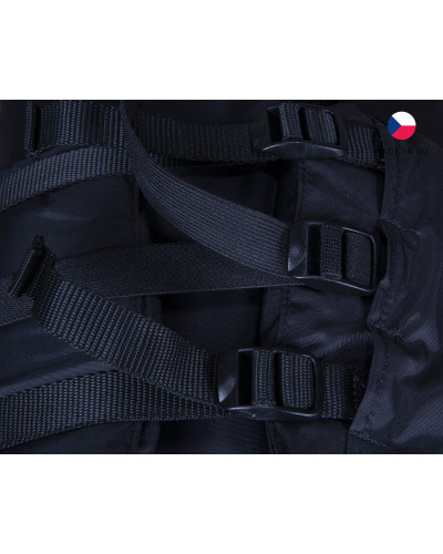Black slalom swim vest with a slim fit and secure fit for maximum freedom of movement during competition.