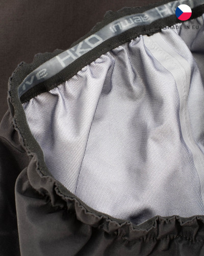 Robust dry pants for paddlers, waterproof, breathable, reinforced knees, adjustable waistband, ideal for whitewater.