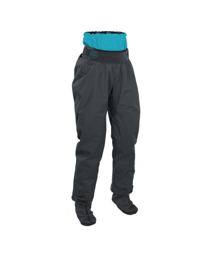 Technische Trockenhose, wasserdicht und atmungsaktiv, mit hohem Bund, robusten Verstärkungen und optimalem Sitz im Kajak.