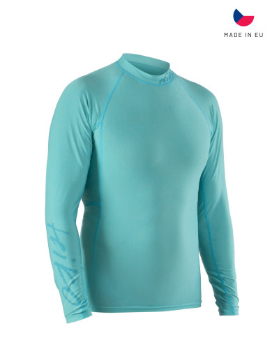 Langärmeliges Shirt in blau mit dezenten Printdetails und sportlich-enganliegender Passform für Paddelsport.