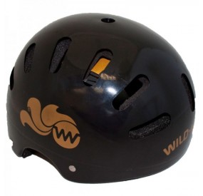Schwarzer Slalom-Helm mit kompakter Form, robuster Schale und verstellbarem Kinnriemen für sicheren Wettkampf-Sitz.