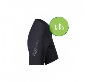 Schwarze Kinder-Neoprenshorts mit ergonomischem Schnitt, elastischem Material und sportlicher Passform für Wassersport.